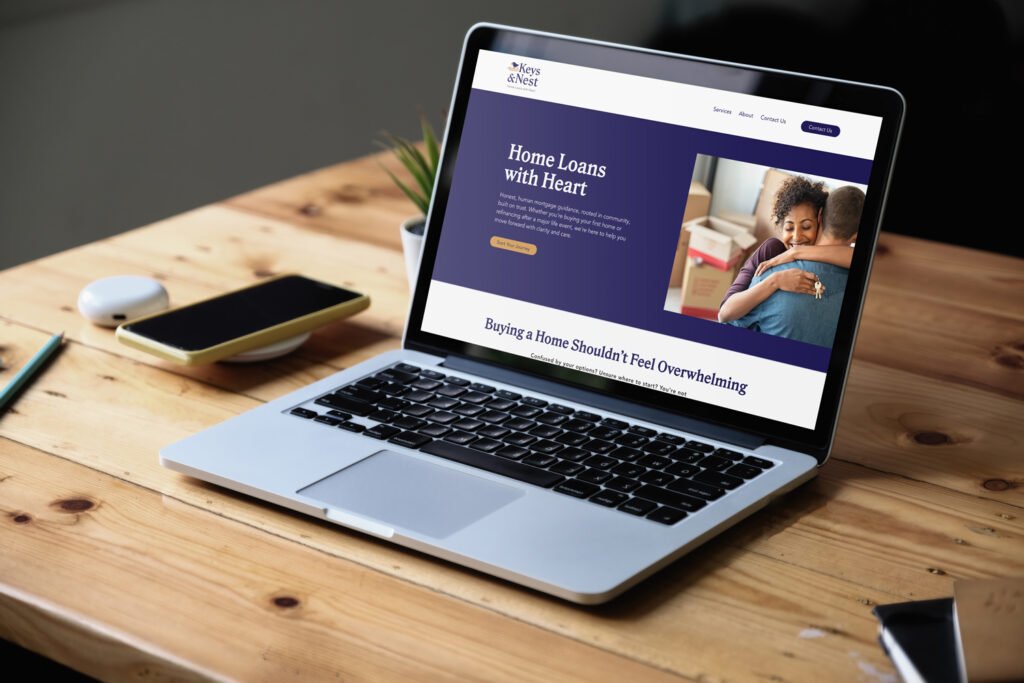 Website design for small business Key & Nest completed by the KS Marketing team.