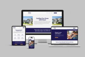 Website deisgn for small business Key & Nest, shown on a multi device mockup.